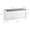 SoBuy Panca scarpiera con ante scorrevoli 114x40x53cm FSR86-W