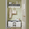 SoBuy FSR96-W Scarpiera da Ingresso Panca con due cuscini - Panca Contenitore Salvaspazio con Vano Portaoggetti - Bianco 100x48x34 cm - 136kg di Portata per Corridoio, Soggiorno, Camera da Letto