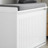 SoBuy FSR98-W Panca Scarpiera da Ingresso - Scarpiera Salvaspazio Slim in Legno, Panca Contenitore per 4-6 Paia di Scarpe, 155kg di Carico, Bianco, 62x26x46cm