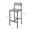 SoBuy 2 x Sgabello con schienale 38x40x95cm FST53-HGX2