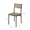 SoBuy Tavolo con 4 sedie 110x70x76cm OGT28-N-FST72-Nx4