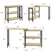SoBuy Tavolino consolle con ruote 133x69x30cm FWT83-N