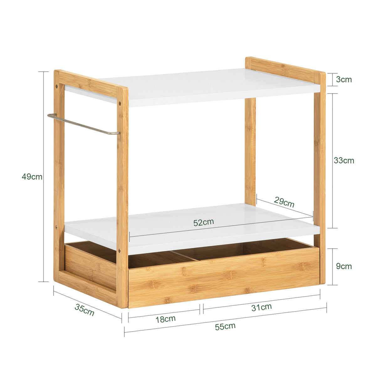 SoBuy, Mobile Cucina, mensole Cucina, Mensola Microonde, Scaffale