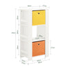 SoBuy Libreria scaffale per bambini 48x27x94cm KMB48-W