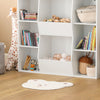 SoBuy KMB55-W Libreria Montessoriana per Bambini - Scaffale Portagiochi con 8 Scomparti Aperti - Libreria da Terra per Cameretta 106x30x104 cm Bianco