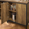 SoBuy KNL01-F Isola Cucina Mobiletto di Stoccaggio, Credenza Multifunzionale, Cucina Mobile Bar, Mobile da Soggiorno in Stile Industriale, Madia Salvaspazio 170 x 60 x 89 cm