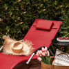 SoBuy Sedia sdraio con cuscino 55x165x67cm OGS38-R