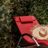 SoBuy Sedia sdraio con cuscino 55x165x67cm OGS38-R