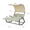 SoBuy Rocking deckchair with canopy 140x184x180cm OGS50-MI