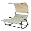 SoBuy Rocking deckchair with canopy 140x184x180cm OGS50-MI