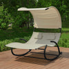 SoBuy Rocking deckchair with canopy 140x184x180cm OGS50-MI
