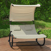 SoBuy Rocking deckchair with canopy 140x184x180cm OGS50-MI