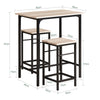 SoBuy Tavolo con 2 sgabelli 80x50x87cm OGT10-N