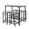SoBuy Tavolo con 4 sgabelli 100x60x87cm OGT11-HG
