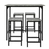 SoBuy Tavolo con 4 sgabelli 100x60x87cm OGT11-HG