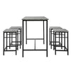 SoBuy Tavolo con 4 sgabelli 100x60x87cm OGT11-HG