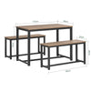 SoBuy Tavolo con 2 panche 110x58x74cm OGT25-N