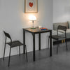 SoBuy Tavolino in metallo e vetro 60x60x75cm OGT38-K-SCH