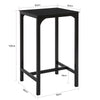 SoBuy Tavolino in metallo e vetro 60x60x100cm OGT38-SCH
