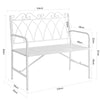 SoBuy Panca da giardino in metallo 104x55x95cm OGT45-W