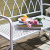 SoBuy Panca da giardino in metallo 104x55x95cm OGT45-W