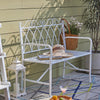 SoBuy Panca da giardino in metallo 104x55x95cm OGT45-W