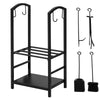 SoBuy Legnaia Portalegna in ferro 46x30x75cm SDA01-SCH