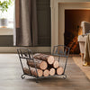 SoBuy Legnaia Portalegna in ferro 57x32x36cm SDA05-SCH