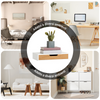 SoBuy FRG92-WN Wall Shelf with Drawer - Modern Floating Shelf for Entrance, Living Room & Bedroom - White & Natural 40x24x8cm