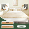 SoBuy FRG92-WN Wall Shelf with Drawer - Modern Floating Shelf for Entrance, Living Room & Bedroom - White & Natural 40x24x8cm