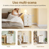SoBuy FBT115-L-W Bedroom Bedside Table - Bedside Table with 3 Drawers, Living Room Coffee Table - Modern Chest of Drawers L40 x D40 x H63 cm White