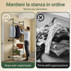 SoBuy KLS20-SCH, Wandgarderobe mit 2 MDF-Regalen, platzsparender Kleiderständer mit 45 kg Tragkraft, Kleiderschrank für Schlafzimmer und Eingang, 91,5 x 48 x 220 cm, Industrieschwarz