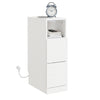 SoBuy FBT149-WN Schmaler Nachttisch mit 2 Schubladen und Ablage – Weißer Nachttisch 20 x 35 x 60 cm