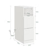 SoBuy FBT149-WN Schmaler Nachttisch mit 2 Schubladen und Ablage – Weißer Nachttisch 20 x 35 x 60 cm