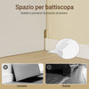 SoBuy FBT178-E-WN, comodino stretto con ricarica e Lampada LED touch, 22x34x60.5cm | 22cm Tavolino salotto con USB & Type-C, barra LED dimmerabile USB cavo 1,8 m, battiscopa e antiribaltamento