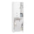 SoBuy BZR104-W Colonna Bagno con Cesto per Linge Mobile Rangemento Alto Armadio Bagno con 6 Ripiani e 2 Cassetti Mobiletto Salvaspazio Bianco 60x37x171 cm