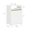 SoBuy BZR222-W, Mobiletto Sottolavabo Bagno Slim, Armadietto da Bagno con Apertura a U per Sifone, Mobile Lavabo Bianco Freestanding per Piccoli Bagni e WC di Servizio, 40×60×30 cm, Bianco