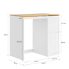 SoBuy BZR223-WN, Mobile Lavatrice con Cesto Biancheria 100x60x95 cm Lavanderia & Bagno | Mobile Sopra Lavatrice, Coprilavatrice con Stendibiancheria Estraibile, Armadio Bianco e Legno