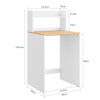 SoBuy BZR223-WN, Waschmaschinenschrank mit Wäschekorb 100x60x95 cm Wäsche & Badezimmer | Schrank über der Waschmaschine, Waschmaschinenabdeckung mit abnehmbarem Wäscheständer, weißer und hölzerner Kleiderschrank