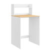 SoBuy BZR223-WN, Waschmaschinenschrank mit Wäschekorb 100x60x95 cm Wäsche & Badezimmer | Schrank über der Waschmaschine, Waschmaschinenabdeckung mit abnehmbarem Wäscheständer, weißer und hölzerner Kleiderschrank