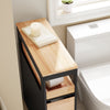 SoBuy BZR54-II-SCH, Mobiletto Bagno Salvaspazio con Ruote, Mobile Compatto con 3 Cassetti, per WC, Armadietto Bagno in Legno, Facile da Spostare, Nero, 65x24x82cm