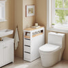 SoBuy BZR54-II-W, Mobile Bagno, Mobile Salvaspazio con 3 Cassetti, Ripiano in Legno e Rotelle – Mobiletti Stretti, Cassettiera Bagno da Terra, Struttura Resistente e Design Moderno