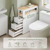 SoBuy BZR54-II-W, Mobile Bagno, Mobile Salvaspazio con 3 Cassetti, Ripiano in Legno e Rotelle – Mobiletti Stretti, Cassettiera Bagno da Terra, Struttura Resistente e Design Moderno