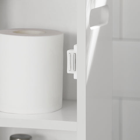 Sobuy тоалетна хартия държач за баня колона за баня бял натурален натурален 20x18x75cm BZR85-W
