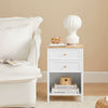 SoBuy Comodino piccolo camera da letto Tavolino da divano Bianco 40x30x60cm FBT126-WN