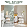 SoBuy FBT49-Wx2, Set di 2 Comodino Camera da Letto - Comodino con 1 Cassetto e 2 Ripiani, Tavolino Salotto - Moderna Cassettiera L39 x P39 x A65 cm Bianco