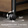 SoBuy FKW118-PF dettaglio ruote girevoli con freno, carrello cucina su ruote