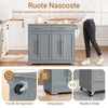 SoBuy FKW129-HG, Isola cucina con piano ribaltabile e ruote nascoste 115x68,7x91 cm | Carrello cucina con 2 cassetti, ripiani regolabili e portasciugamani, 98 kg, MDF/PB, per cucina e terrazza