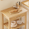SoBuy FKW135-N Carrello da Cucina in Bambù Carbonizzato – Carrello Cucina in Legno con Ruote, Antibatterico, Resistente all’Umidità, Inodore, Ideale per Cucina, Sala da Pranzo e Casa 58×40×86 cm
