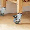 SoBuy FKW135-N Carrello da Cucina in Bambù Carbonizzato – Carrello Cucina in Legno con Ruote, Antibatterico, Resistente all’Umidità, Inodore, Ideale per Cucina, Sala da Pranzo e Casa 58×40×86 cm